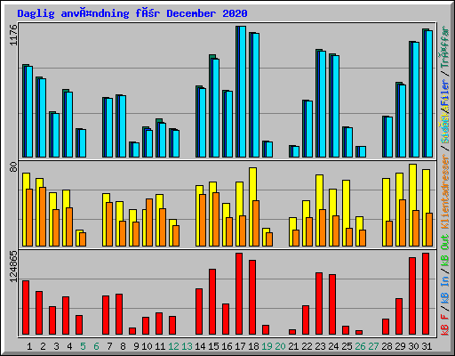 Daglig användning för December 2020