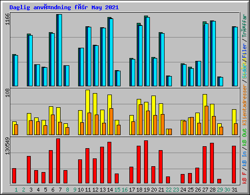 Daglig användning för May 2021