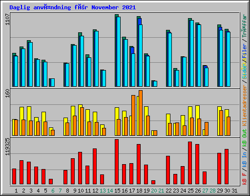 Daglig användning för November 2021