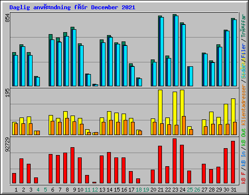 Daglig användning för December 2021