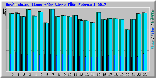 Användning timme för timme för Februari 2017