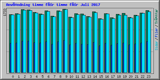 Användning timme för timme för Juli 2017