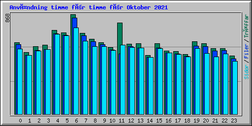 Användning timme för timme för Oktober 2021