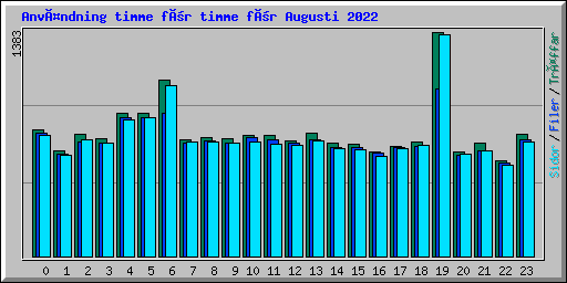 Användning timme för timme för Augusti 2022